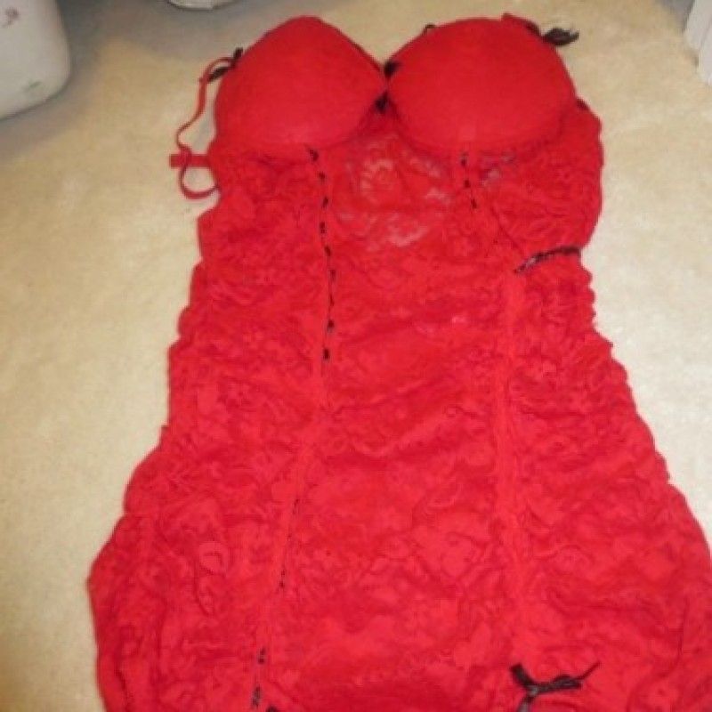 RED SILK ONE PIECE CORSET