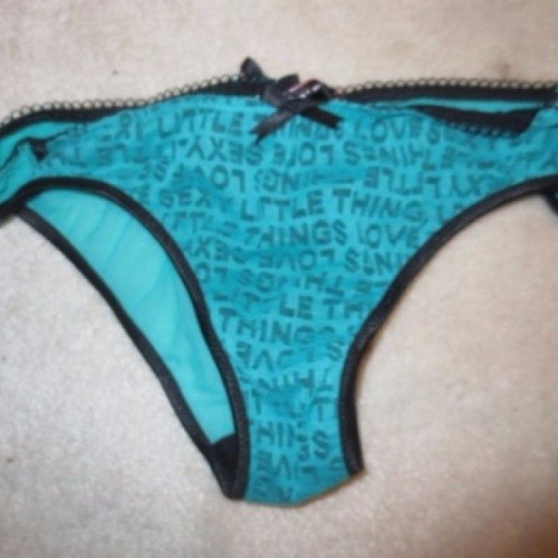 LIGHT BLUE  WITH  BLACK TRIM PANTIES