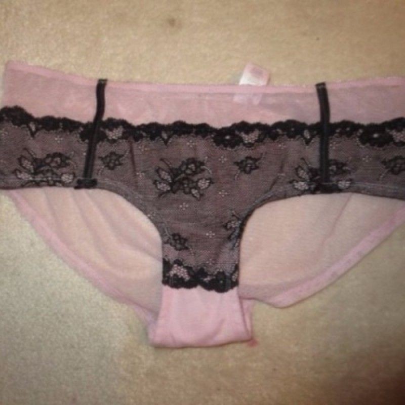 PINK AND BLACK SHEER PANTIES