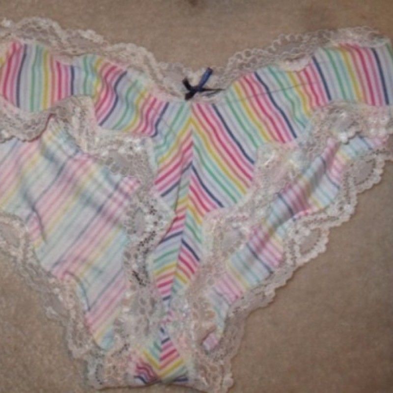 IRIDESCENT STRIPED LACE PANTIES