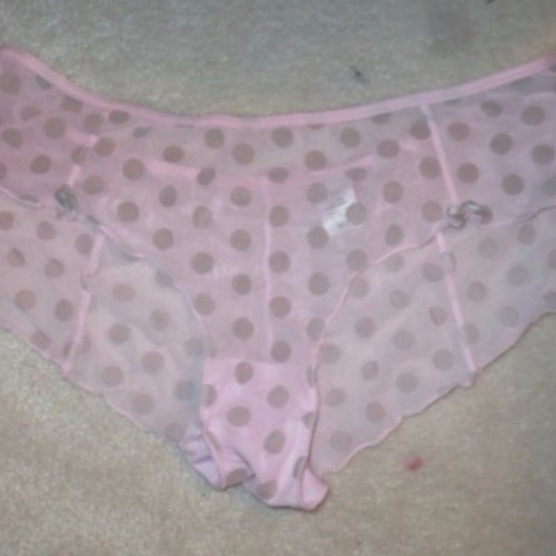 SHEER PINK POLKA DOT PANTIES