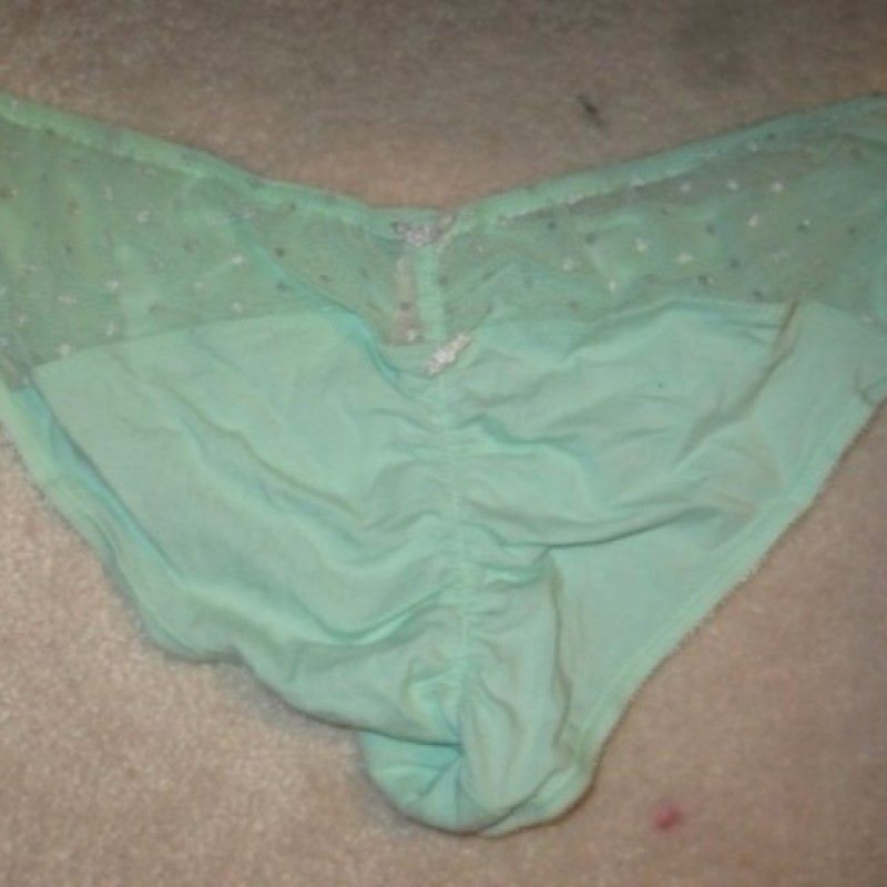 PALE GREEN SATIN PANTIES