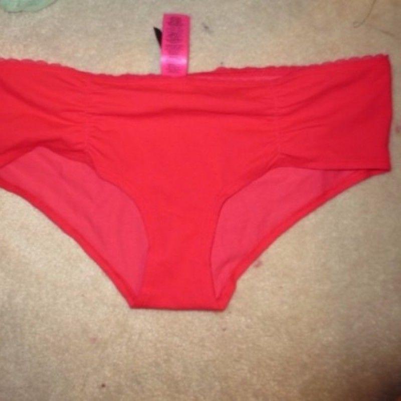 HOT RED SCENTED SATIN PANTIES