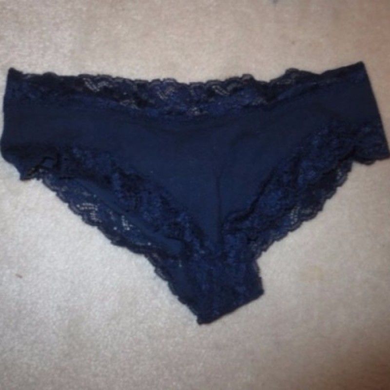 ROYAL BLUE SATIN LACE PANTIES