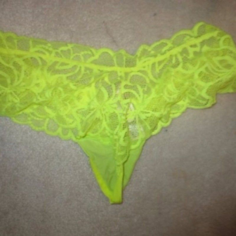 NEON YELLOW LACE SEE THOUGH PANTIES