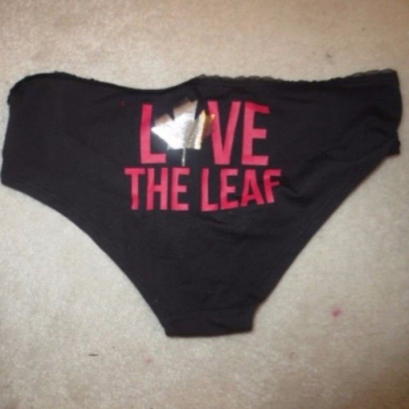 LOVE THE LEAF BLACK PANTIES