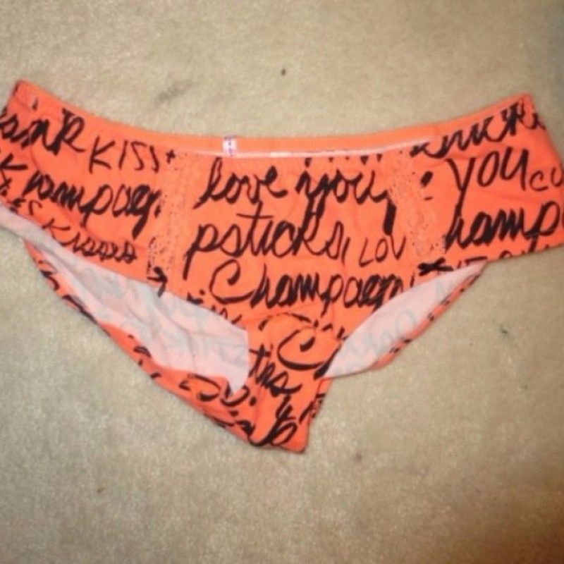 ORANGE AND BLACK GRAFFITI PANTIES