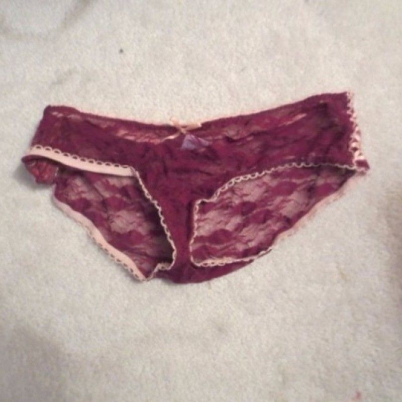 BURGUNDY AND TAN PANTIES