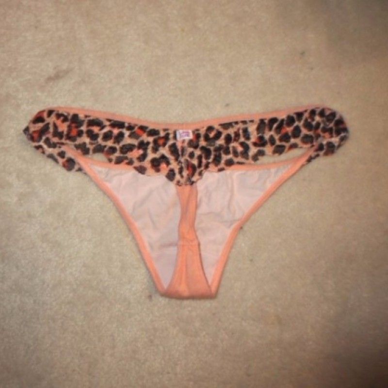 CORAL LEOPARD PRINT PANTIES