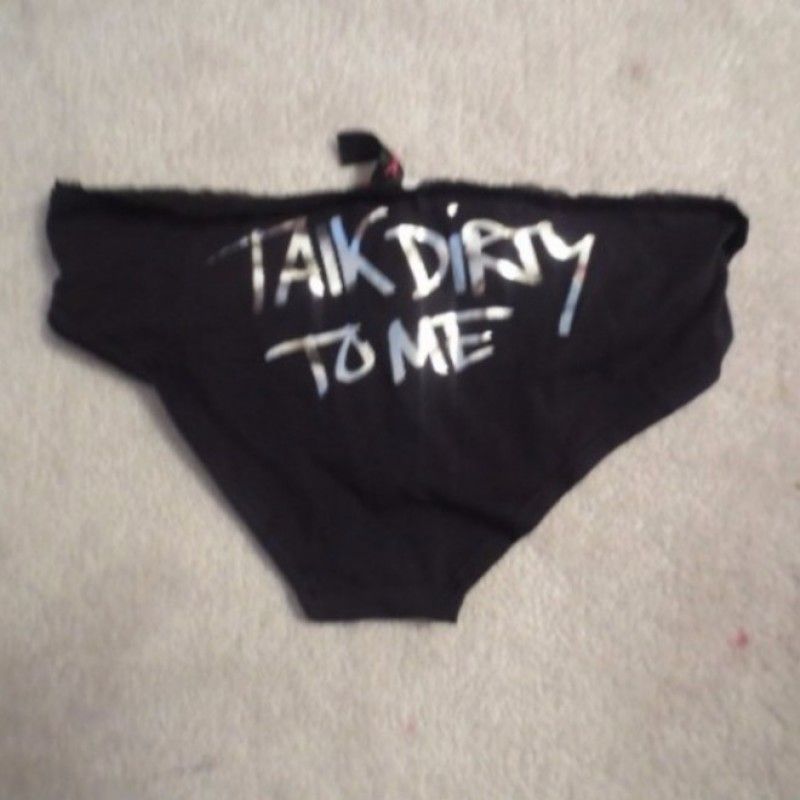 TALK DIRTY TO ME BLACK PANTIES