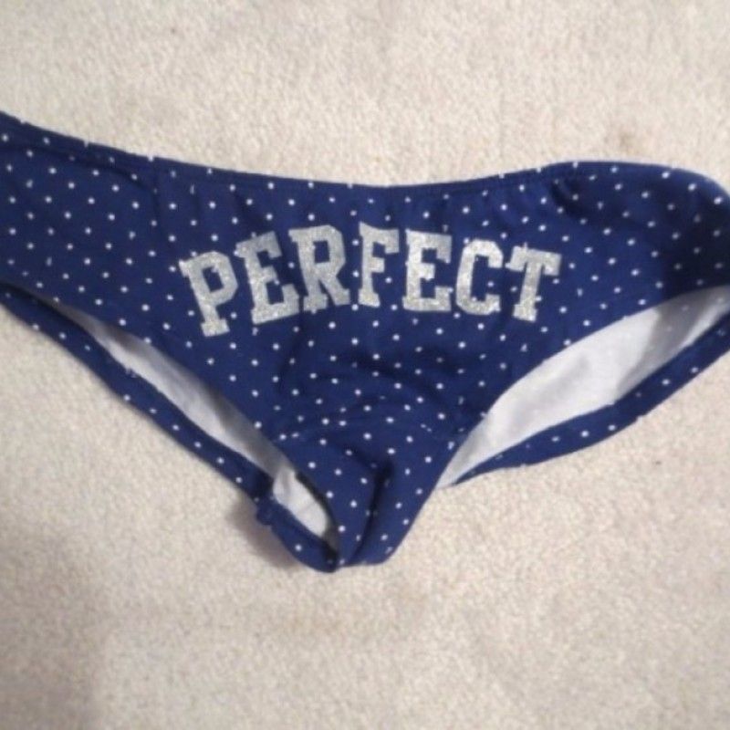 PERFECT BLUE PANTIES WITH POLKA DOTS