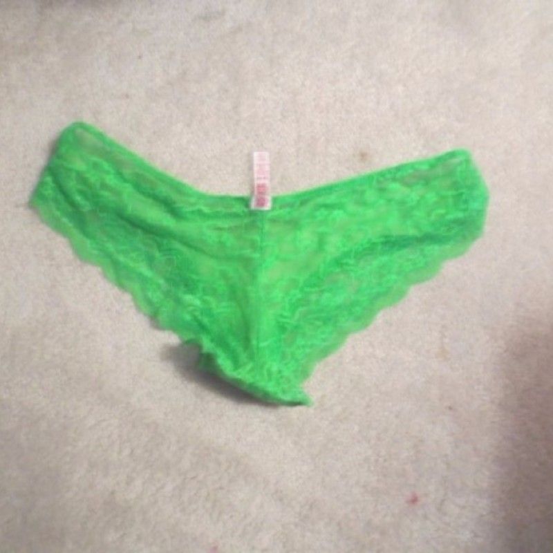 NEON GREEN SHEER LACE PANTIES