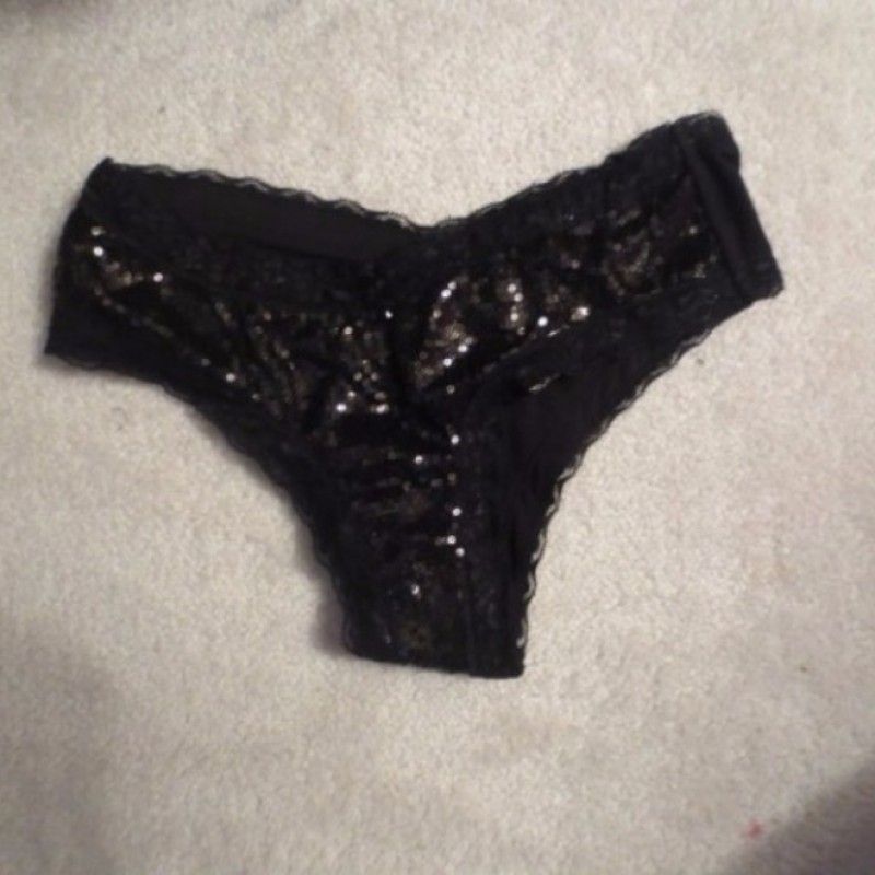 SHEER BLACK LACE PANTIES