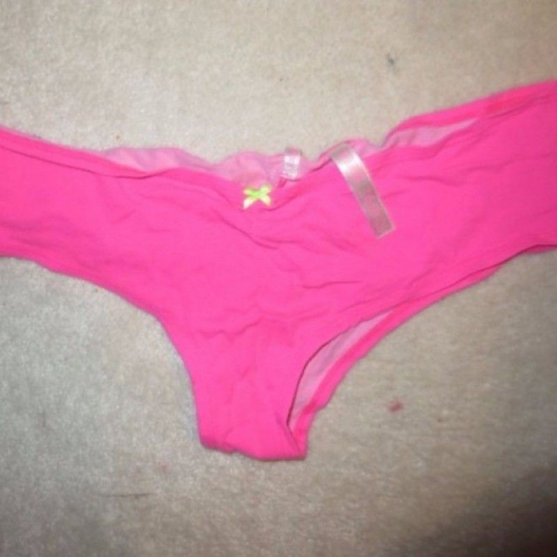 FUCHSIA CLOTH PANTIES TINY YELLOW RIBBON