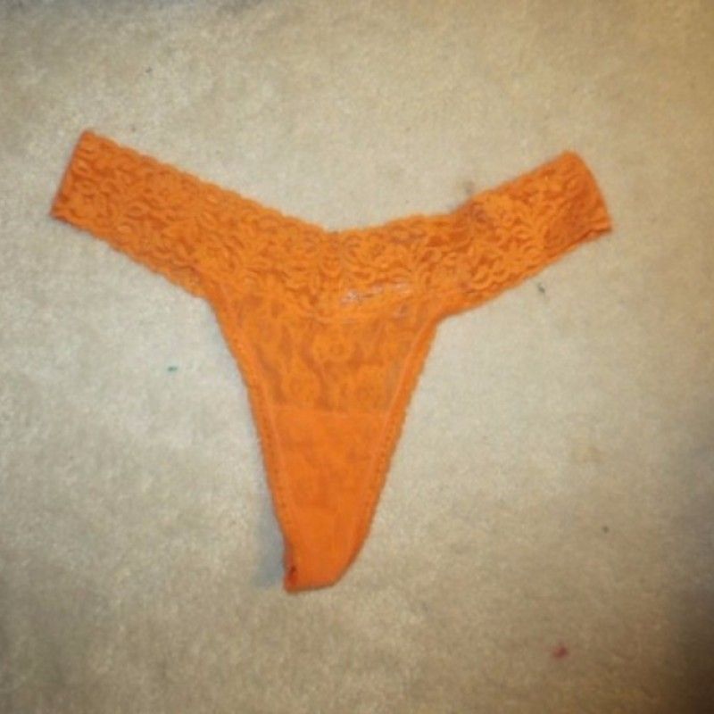 ORANGE SHEER LACE PANTIES