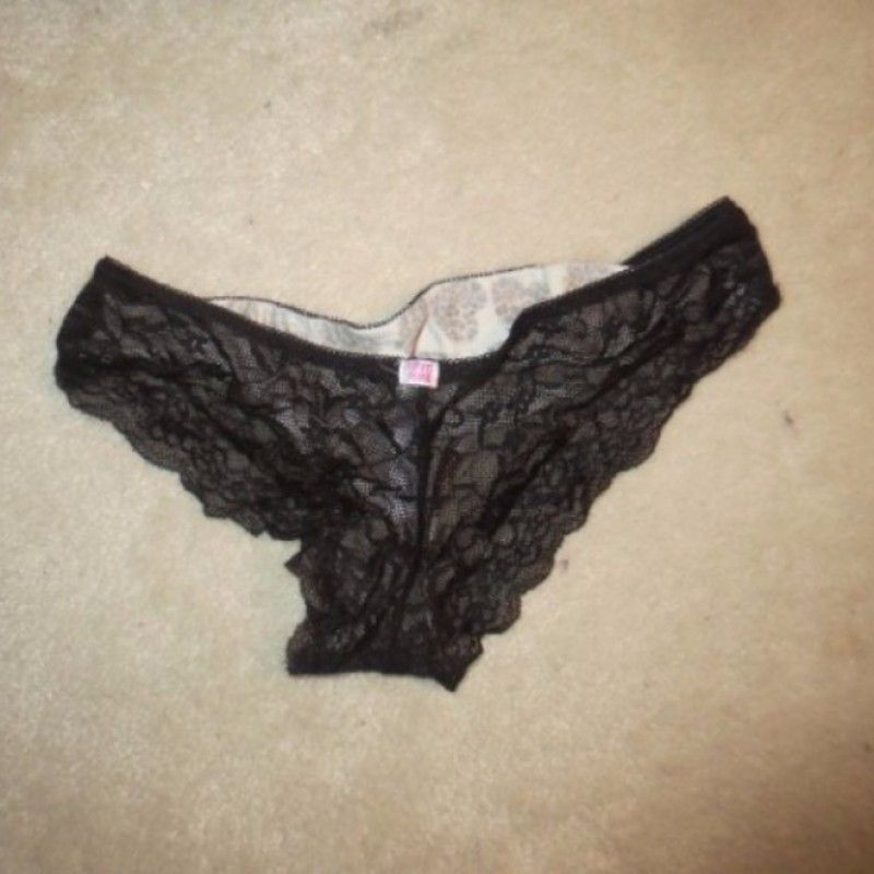 SHEER BLACK LACE PANTIES