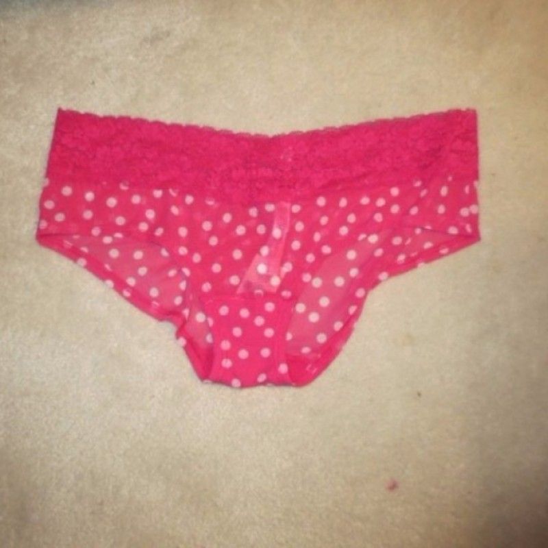 POLKA DOT RED PANTIES WITH LACE BAND