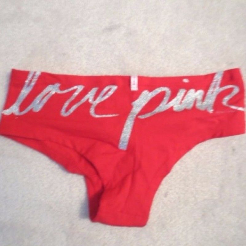 HOT RED LOVE PINK PANTIES