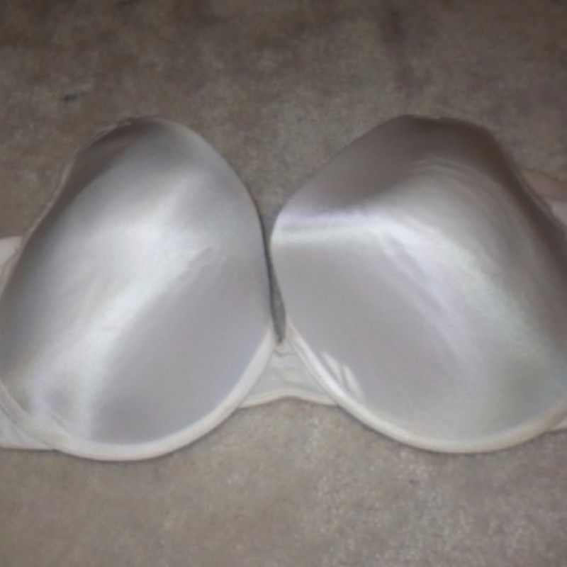 WHITE SATIN BRA