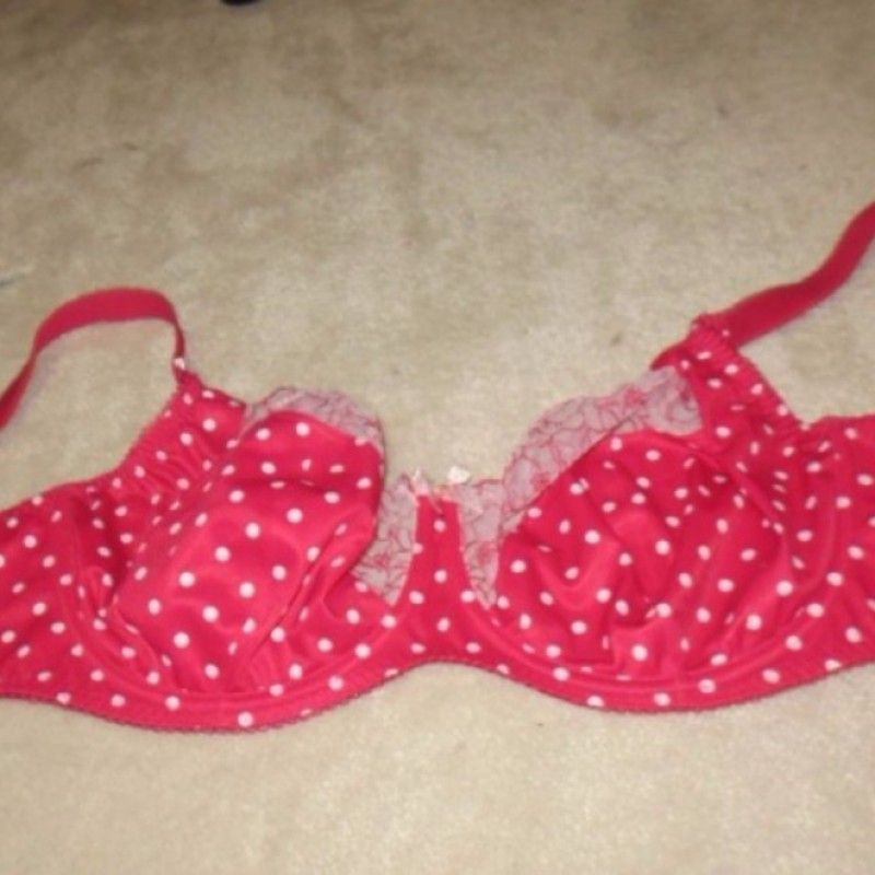 HOT PINK AND POLKA DOT BRA