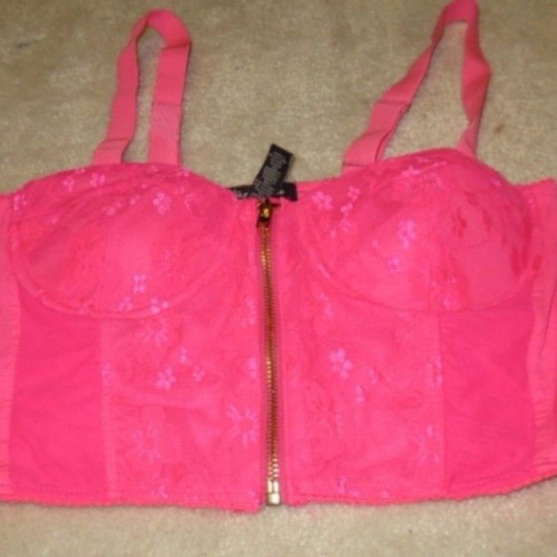 HOT PINK CORSET BRA