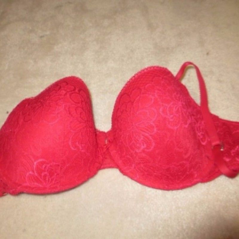 HOT PINK SATIN BRA