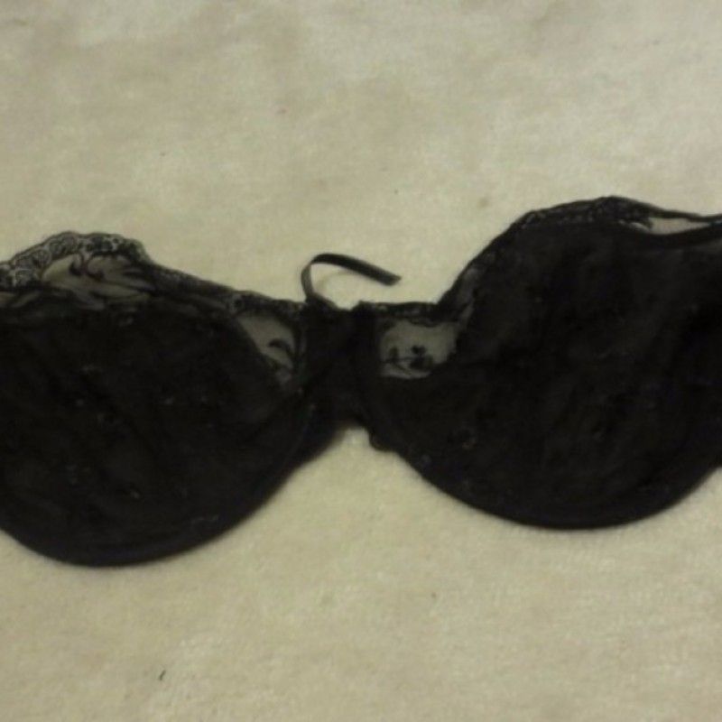 SHEER LACE BLACK  BRA