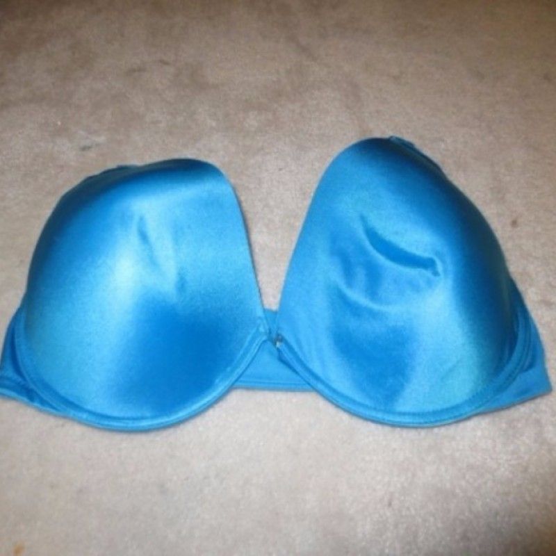 SATIN BLUE BRA