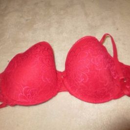 HOT PINK BRA WITH PATTERN DESIGN