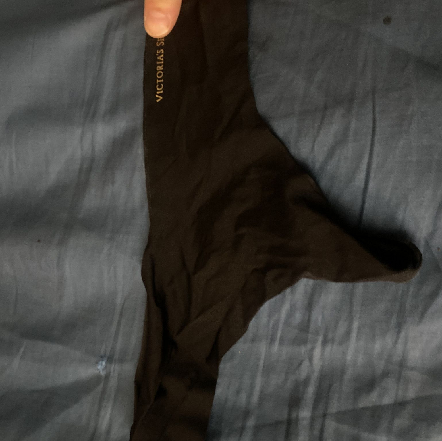 Used cummy soaked black VS panties