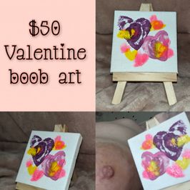 Valentine boob art