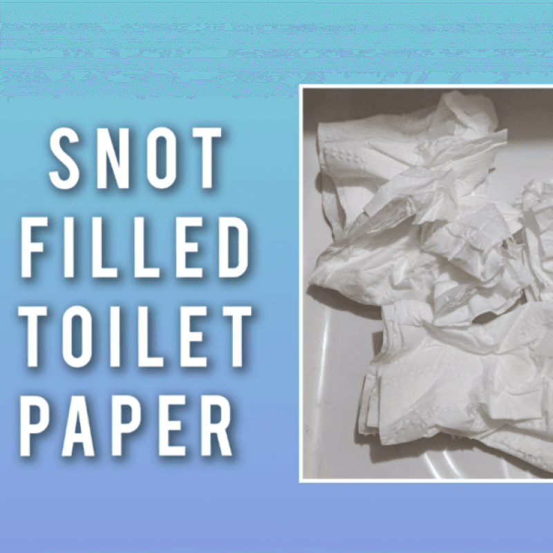 Snot filled toilet paper