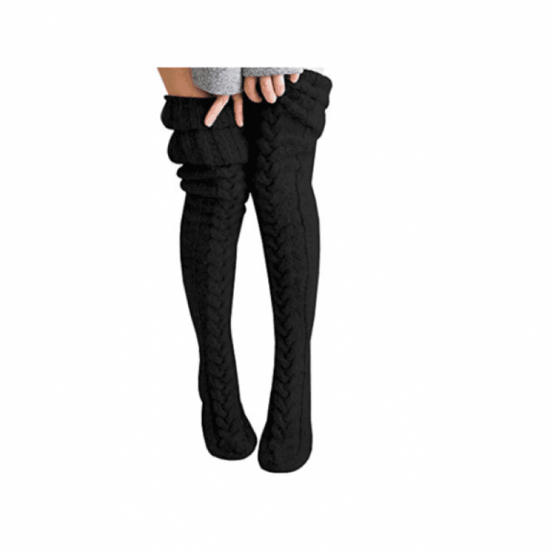 bUY ME knot knee high socks black