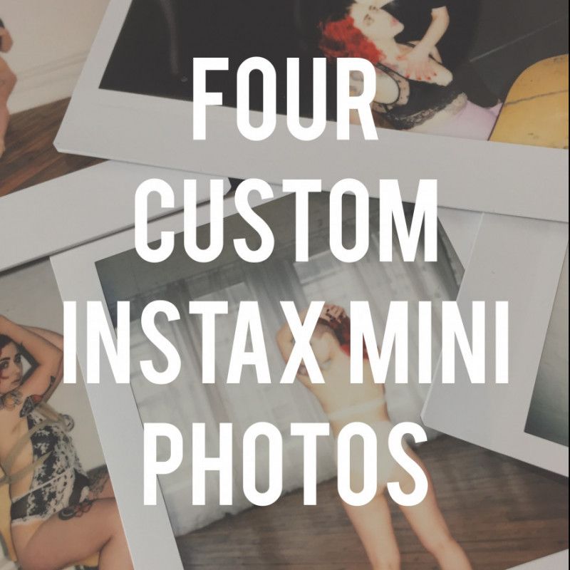 Four Custom Instax Mini Polaroids