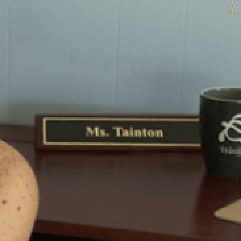 THE Ms Tainton Name Plate