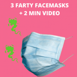 3 FART FACEMASKS with VIDEO