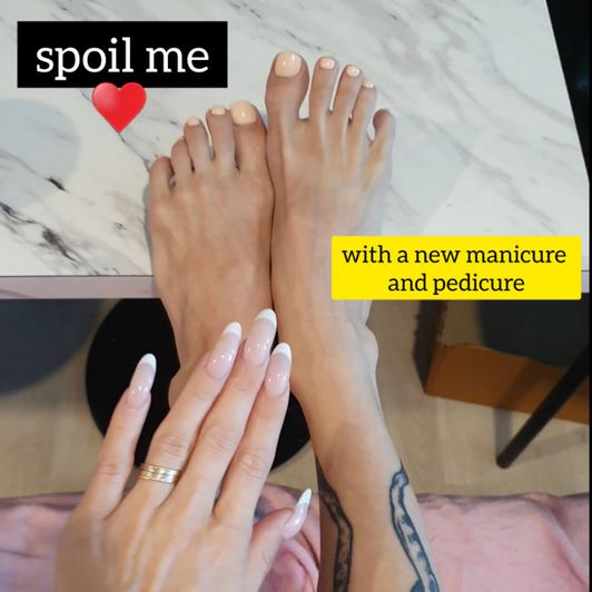 spoil me with a manicure and pedicure