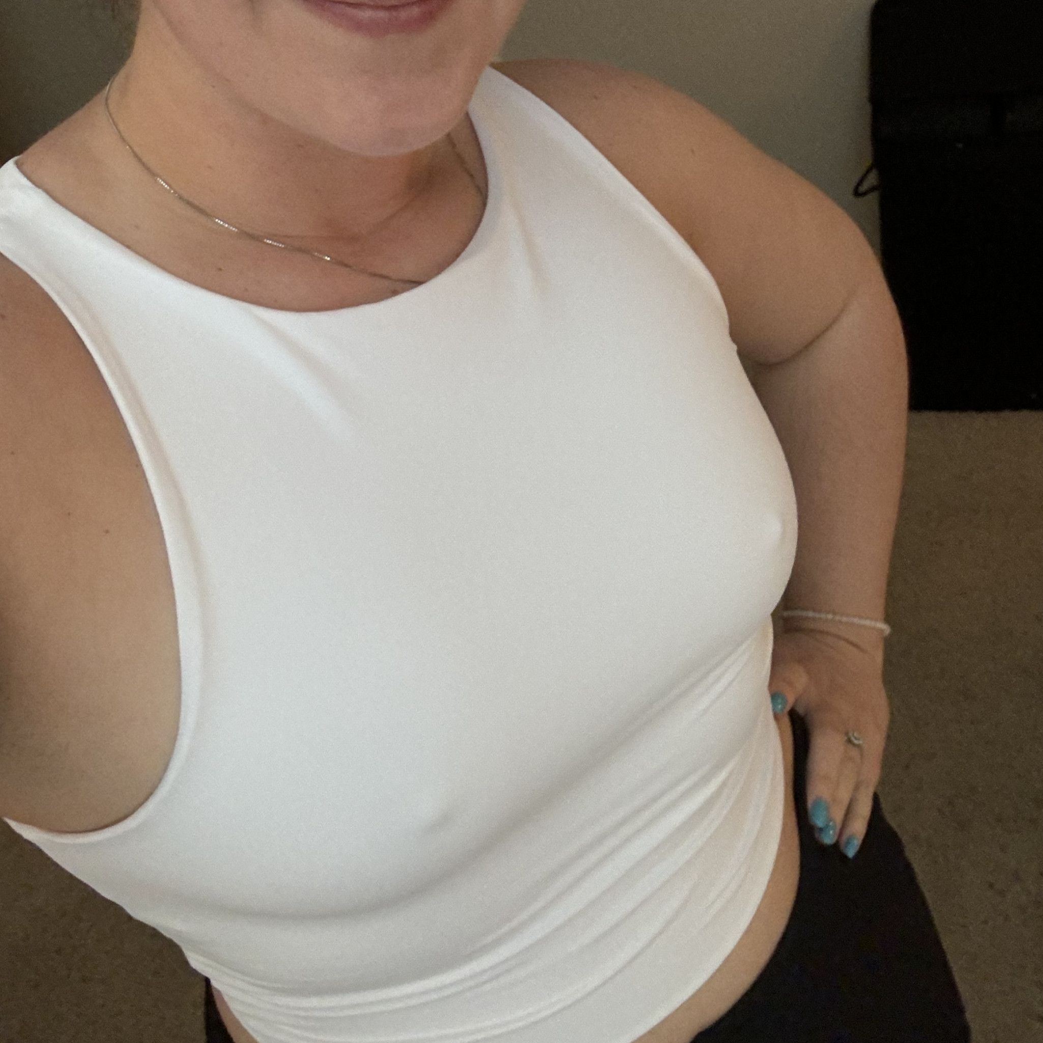 White Crop Top Sports Bra