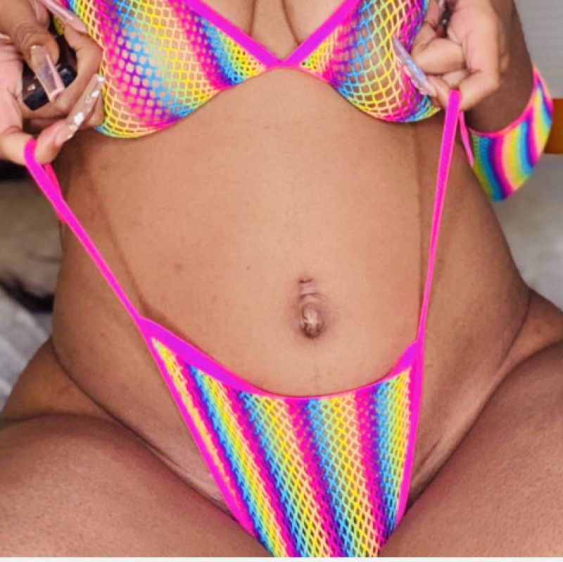 Rainbow thong!