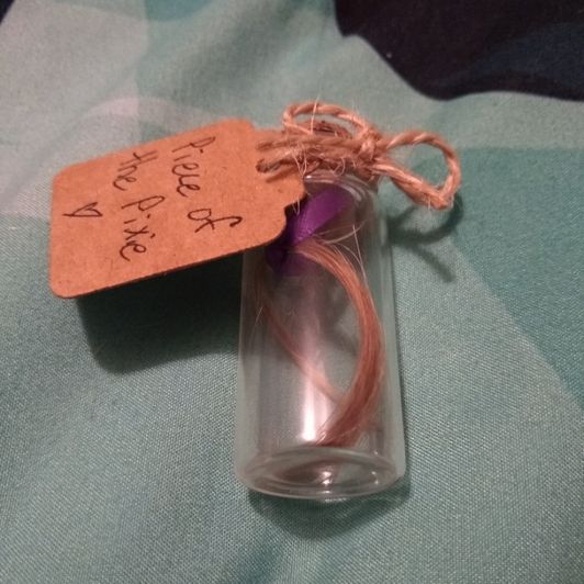 Lock of my hair in a bottle