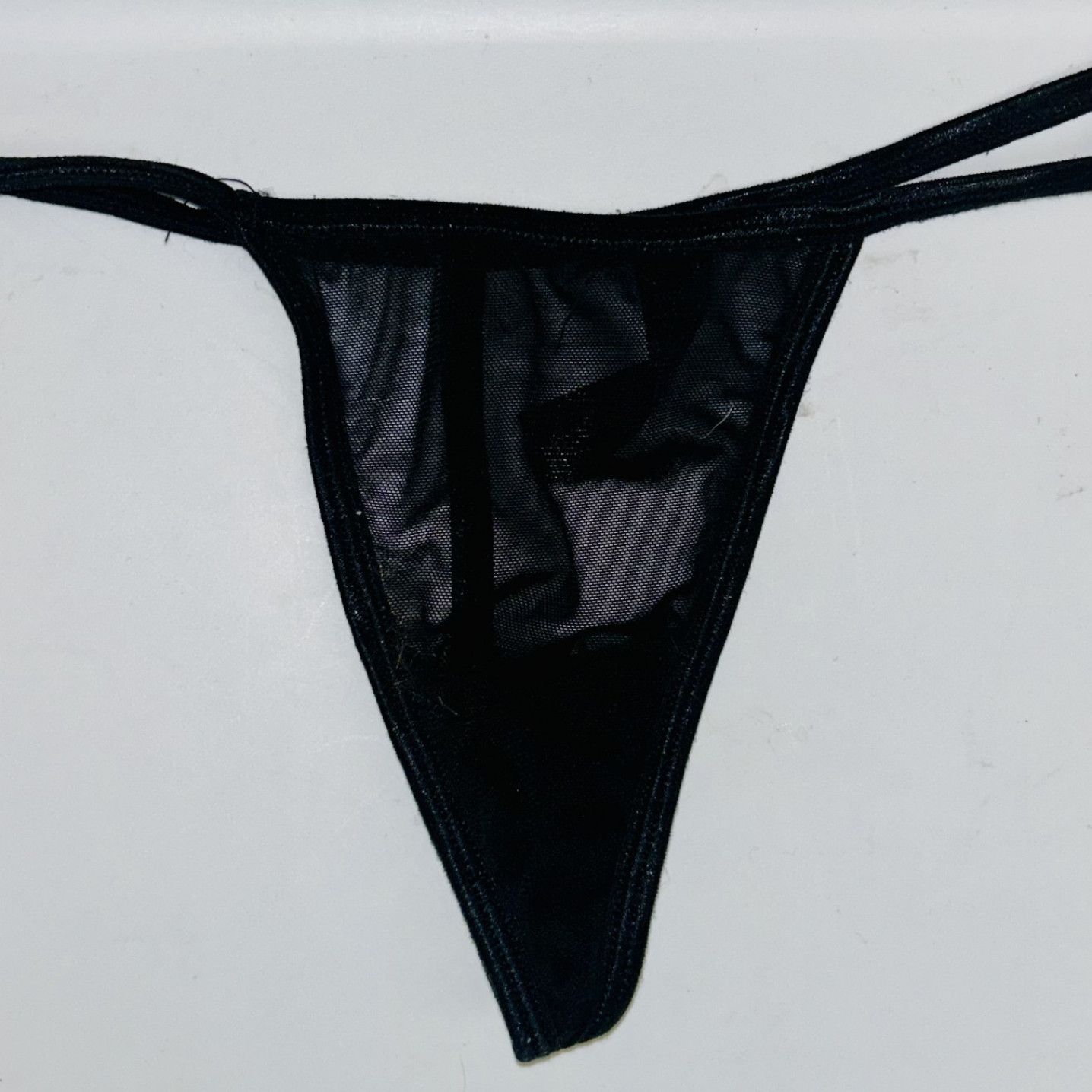 Black Sheer G String