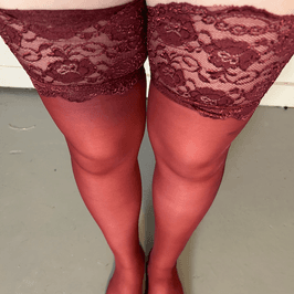 Burgundy Stockings