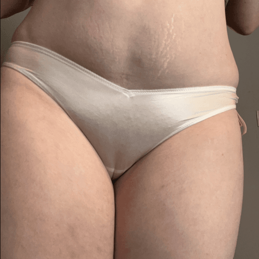 Victoria Secret White Satin Thong