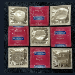 3 pack of used condoms