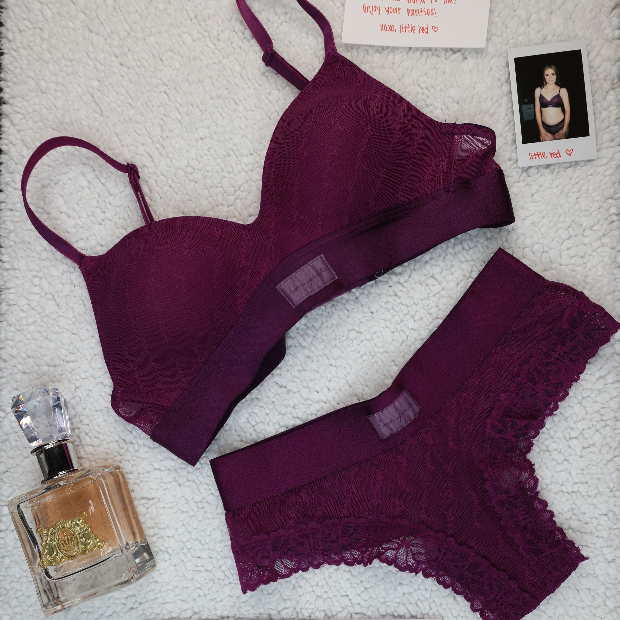 VS Pink Bra and Panty Set