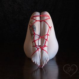 Red Shibari Legs and Feet Print