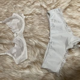 Sexy white lingerie set