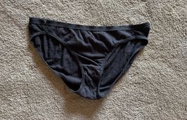 Black cotton full coverage Hanes panties