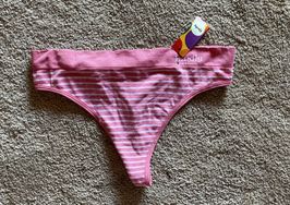 Pink Striped Thong