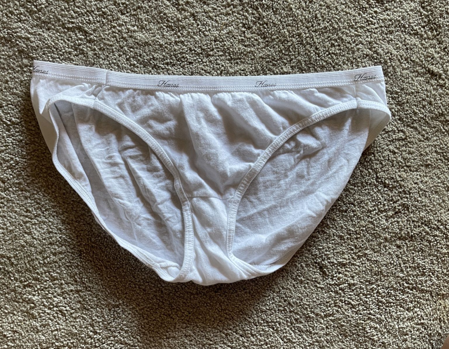 White cull coverage Hanes panties